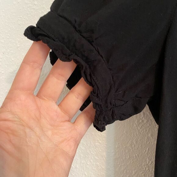 Hot Topic Black Blouse with Mushroom Buttons Size S UB-2 - Picture 4 of 9